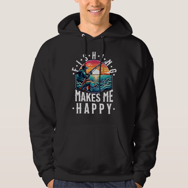 Sudadera La pesca me hace feliz (Anverso)