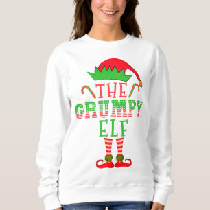 Sudadera La pijama navideña familiar de elfo gruñón