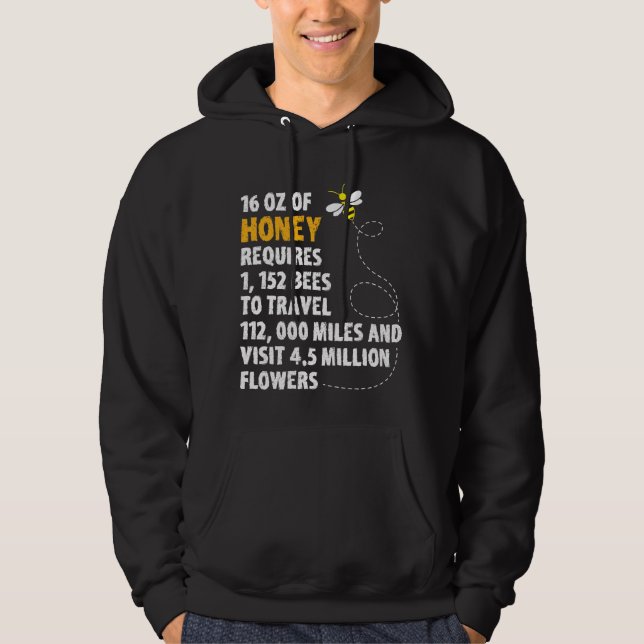 Sudadera La planta de las estadísticas de la miel de la (Anverso)