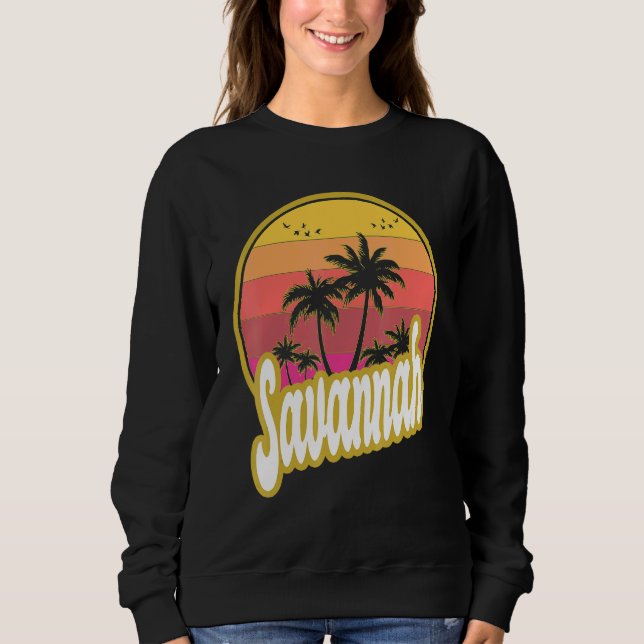 Sudadera La playa de Savannah Georgia retropuesta (Anverso)