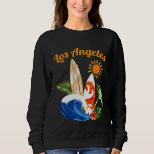 Sudadera La playa de Surfboards de Los Ángeles TShirt LA Ca