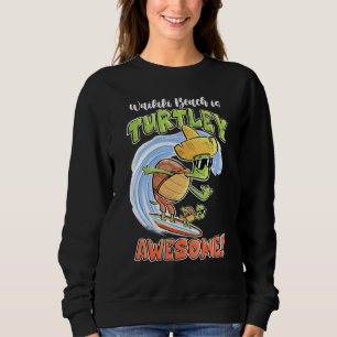Sudadera La Playa De Waikiki Es Una Turgoíta Tortuga Aloha