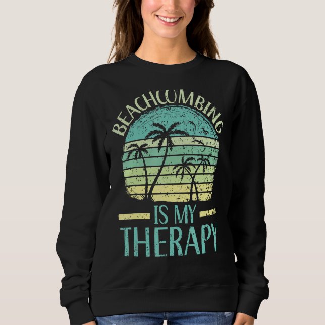 Sudadera La Playa Es Mi Terapia Beachcomber Beach Glass (Anverso)