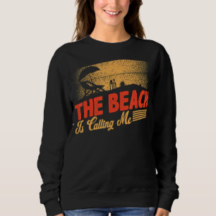 Sudadera La Playa Me Llama Paraíso De Surf Hawai Aloha
