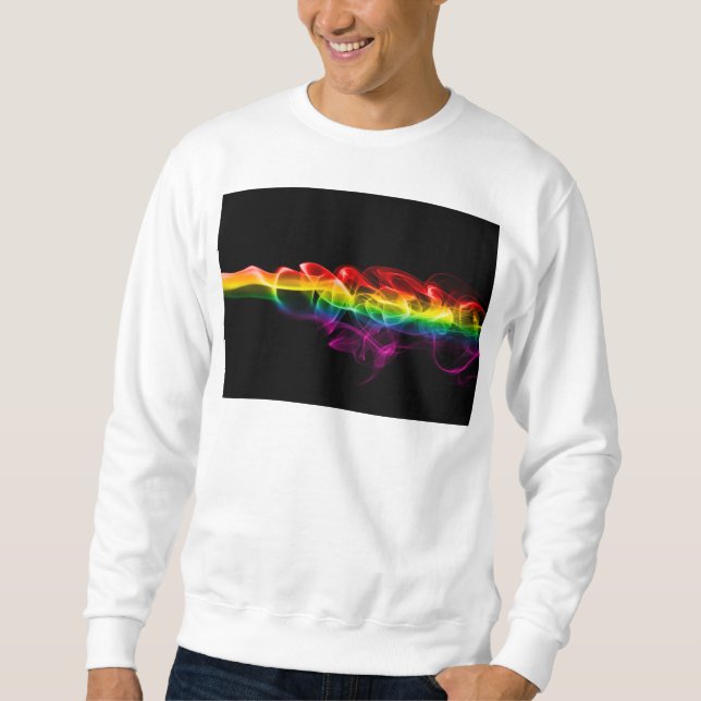 Sudadera La pluma de energía de arcoíris de SlipperyJoe atr (Anverso)
