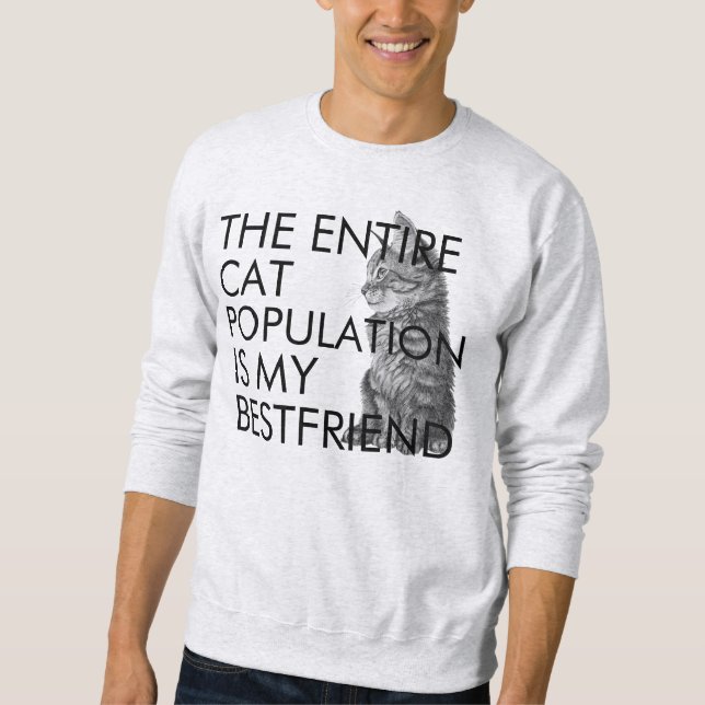 Sudadera La población entera del gato (Anverso)