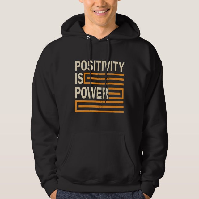 Sudadera La positividad es la motivación Inspiradora retro  (Anverso)
