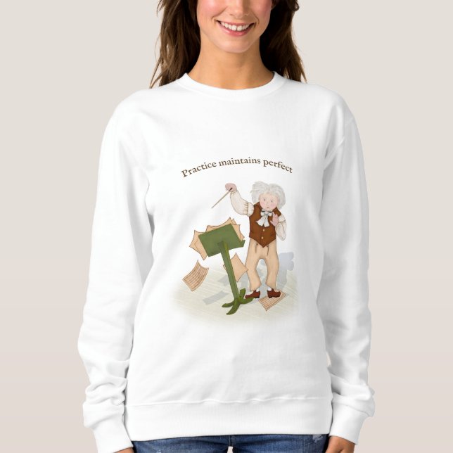 Sudadera La Práctica Mantiene Perfecto Beethoven Dirigiendo (Anverso)