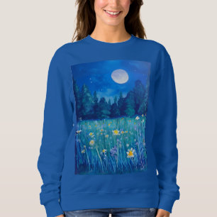Sudadera La pradera y el bosque bajo una luna llena