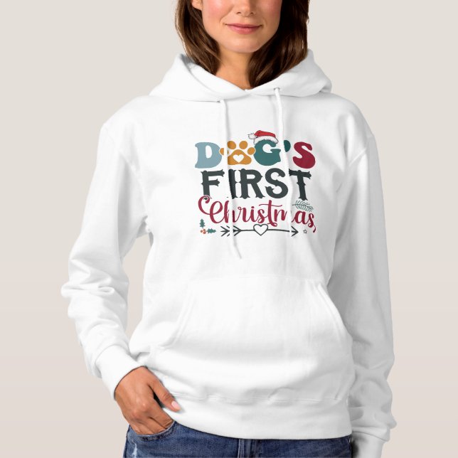 Sudadera La primera Navidad del perro (Anverso)
