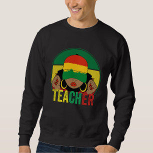 Sudadera La profesora negra Afro Melanin Vintage negra la s