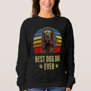 Sudadera La puesta de sol más retro del mejor perro del mun