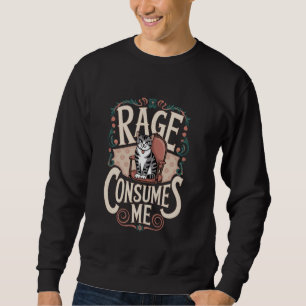 Sudadera La rabia me consume divertido meme de gato 1