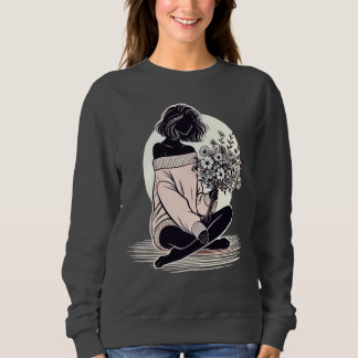 Sudadera La reflexión silenciosa de una mujer
