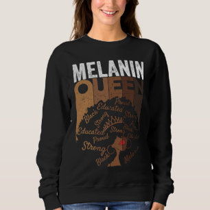 Sudadera La reina negra afro melanina goteando la historia