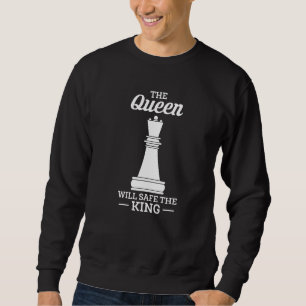 Sudadera La Reina Salvará Al Jugador De Ajedrez Rey