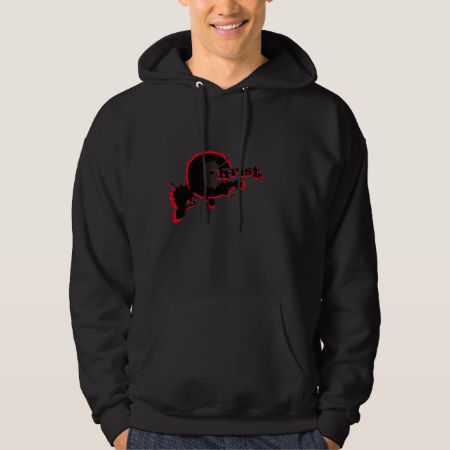 Sudadera La sangre de Cristo negro y rojo (Anverso)
