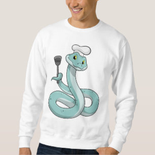 Sudadera La serpiente como cocinar con el gorra del chef