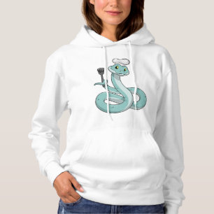 Sudadera La serpiente como cocinar con el gorra del chef