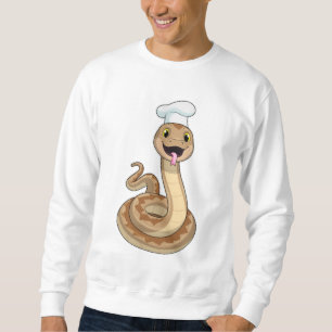 Sudadera La serpiente como cocinar con el gorra del chef