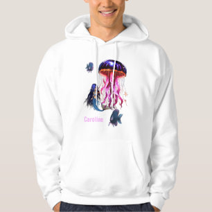 Sudadera La sirena cutánea mira a las hermosas medusas