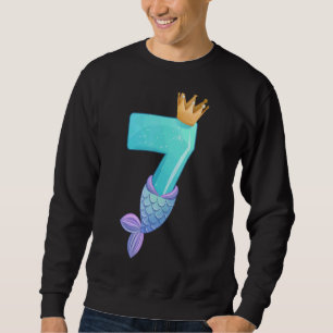 Sudadera La sirena de la reina de la corona de 7 años de an