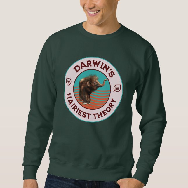 Sudadera La teoría más peluda de Darwin Mamut lanudo lindo (Anverso)