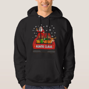 Sudadera La tía Claus Red Truck Santa Reindeer Elf Christma