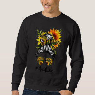 Sudadera La tía vida desordenada de la madre del girasol Ha