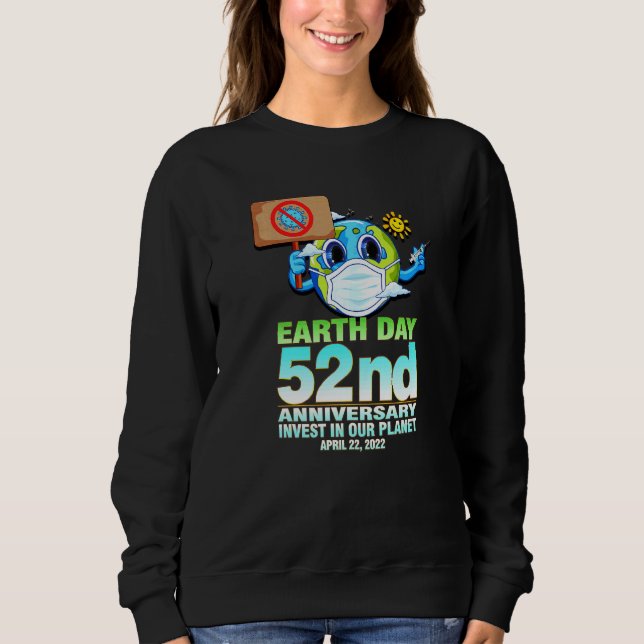 Sudadera La Tierra Con Máscara Invierte En Nuestro Planeta  (Anverso)