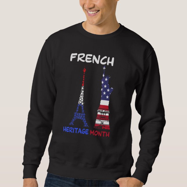 Sudadera La Torre Eiffel Y La Estatua De La Libertad (Anverso)