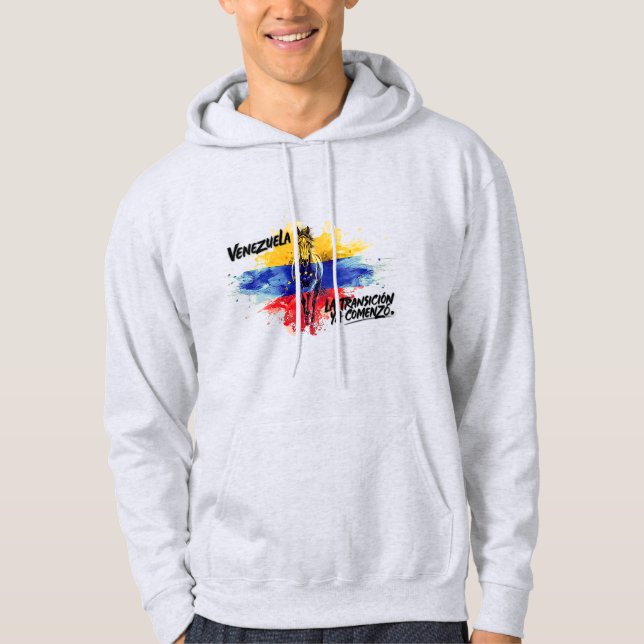 Sudadera “La Transición ya comenzó” – Orgullo Venezolano (Anverso)
