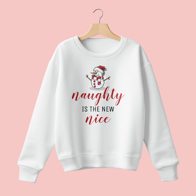 Sudadera La traviesa es el nuevo hombre de nieve agradable  (Subido por el creador)