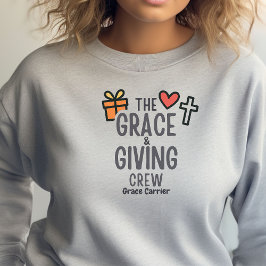 Sudadera La tripulación de la gracia y la generosidad Fe fe