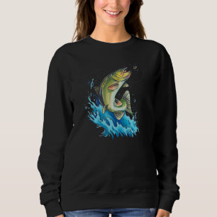 Sudadera La Trucha En El Agua Se Lleva Boca La Pesca Grasa