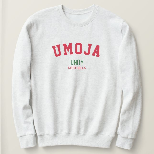 Sudadera La unidad de Kwanzaa UMOJA personalizada (Anverso del diseño)