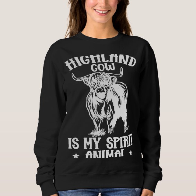 Sudadera La vaca Highland de Escocia es mi animal espiritua (Anverso)