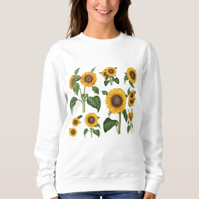 Sudadera La vegetación botánica de los girasoles (Anverso)