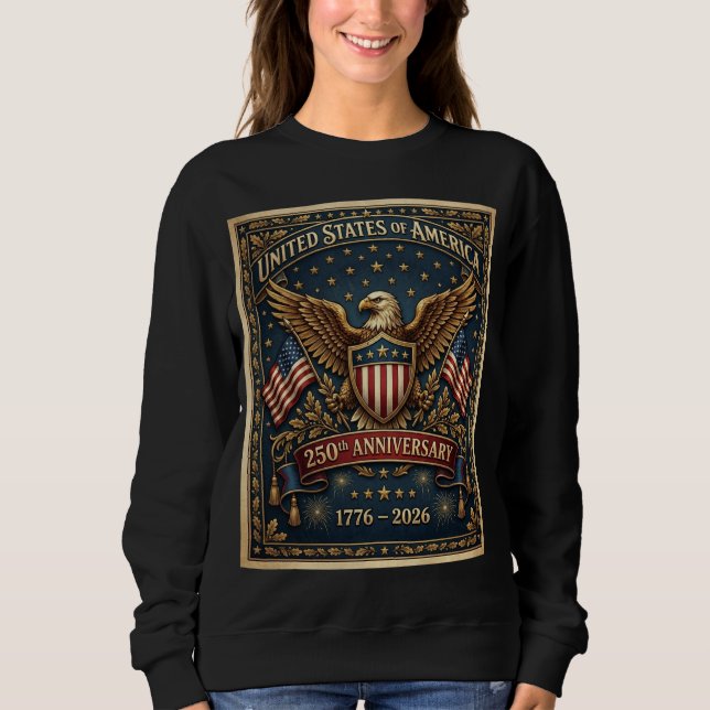 Sudadera La versión 1 del 250 aniversario de América (Anverso)