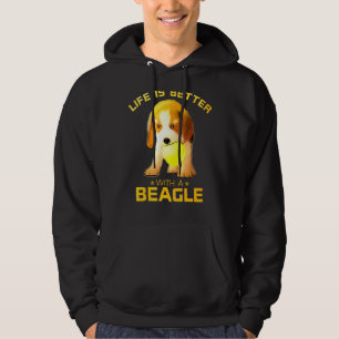 Sudadera La Vida Colorida Es Mejor Con Un Perro Beagle Cach