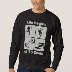 Sudadera La vida comienza a 15 nudos Diseño Vintage Estilo