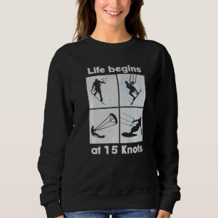 Sudadera La vida comienza a 15 nudos Lifestyle Vintage