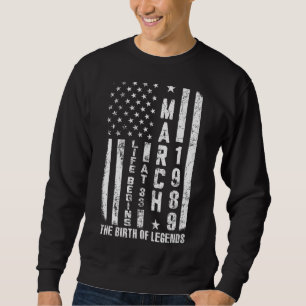 Sudadera La Vida Comienza A Los 33 Nacidos En Marzo De 1989