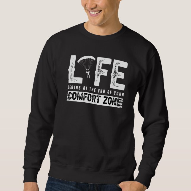 Sudadera La Vida Comienza El Fin De La Zona De Comodidad Sk (Anverso)