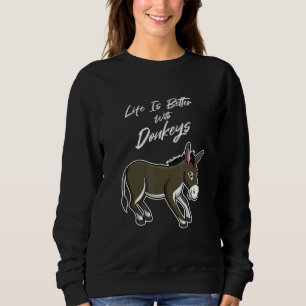 Sudadera La vida con burros, burro bebé