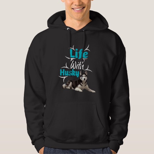 Sudadera La vida con Husky (Anverso)
