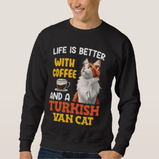 Sudadera LA VIDA DE Cat Daddy ES MEJOR CON EL CAFÉ Y EL VA 