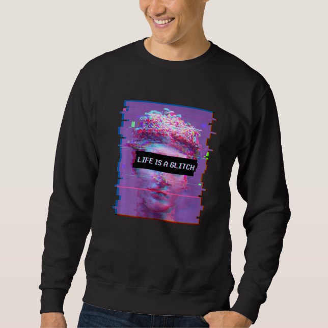 Sudadera La Vida De La Estatua De David De La Vaporwave Es  (Anverso)