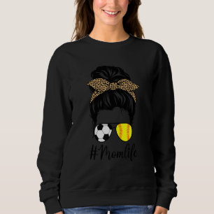 Sudadera La vida de la madre del fútbol y del softball, el