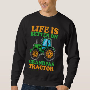 Sudadera La Vida De Los Niños Es Mejor En El Tractor De Abu